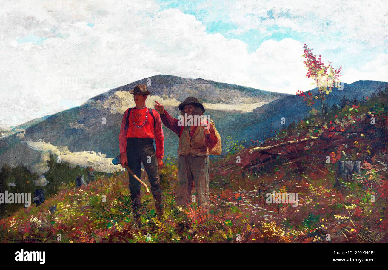 Zwei Guides von Winslow Homer. Original vom Clark Art Institute. Stockfoto