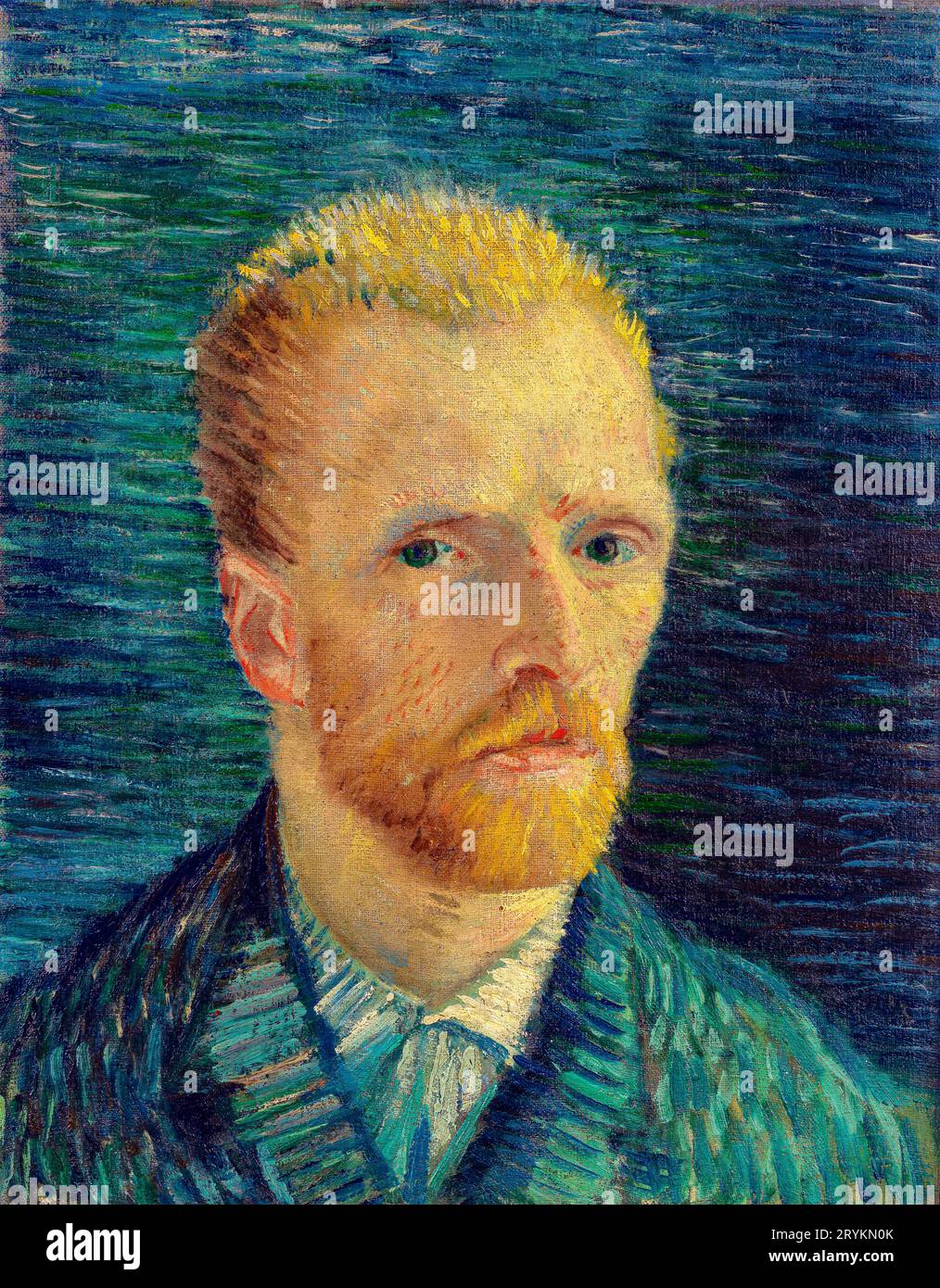Vincent van Goghs berühmtes Selbstporträt-Gemälde. Stockfoto