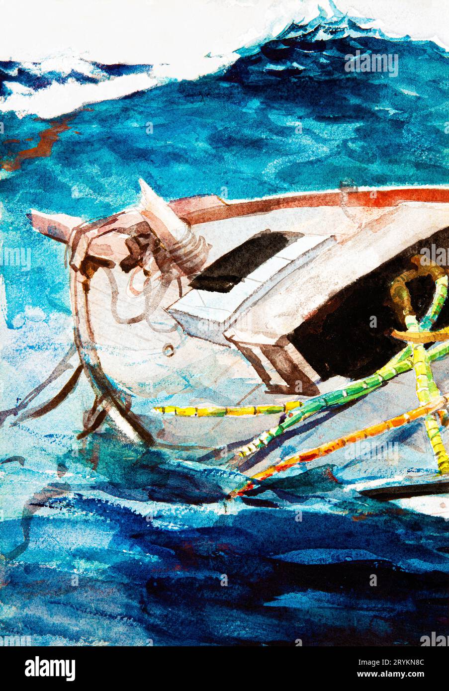 Studie für den Gulf Stream von Winslow Homer. Stockfoto