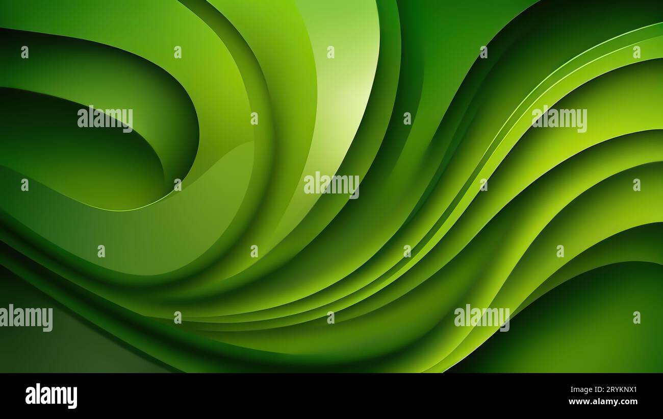 Grüne Wellen Hintergrund Stockfoto