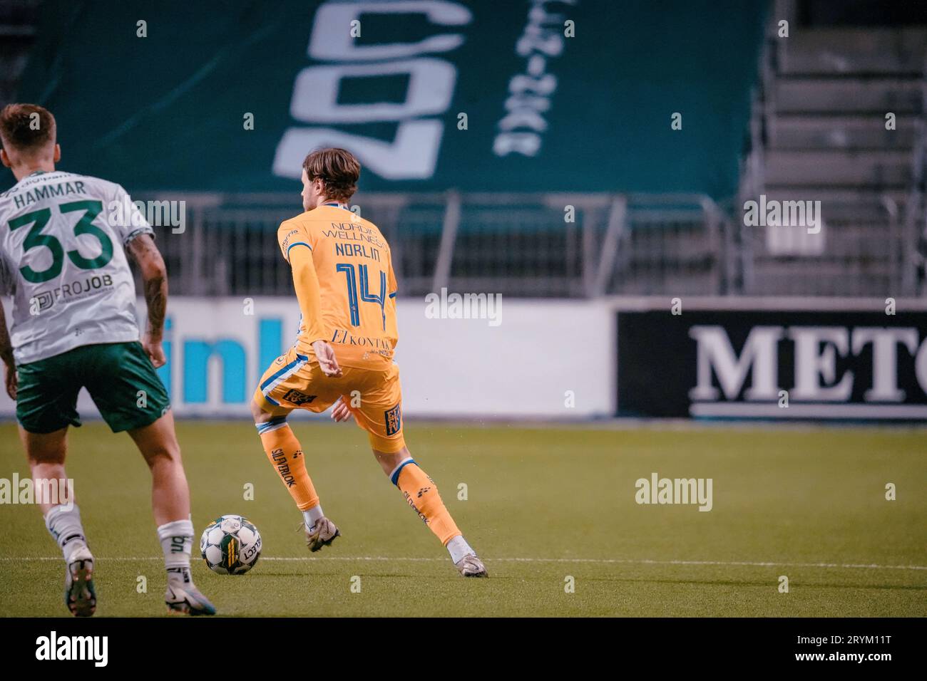 Stockholm, Schweden. , . Allsvenskan, Hammarby gegen Göteborg, endete das Spiel 1-1 mit Daniel Bengtsson/Alamy Live News Stockfoto