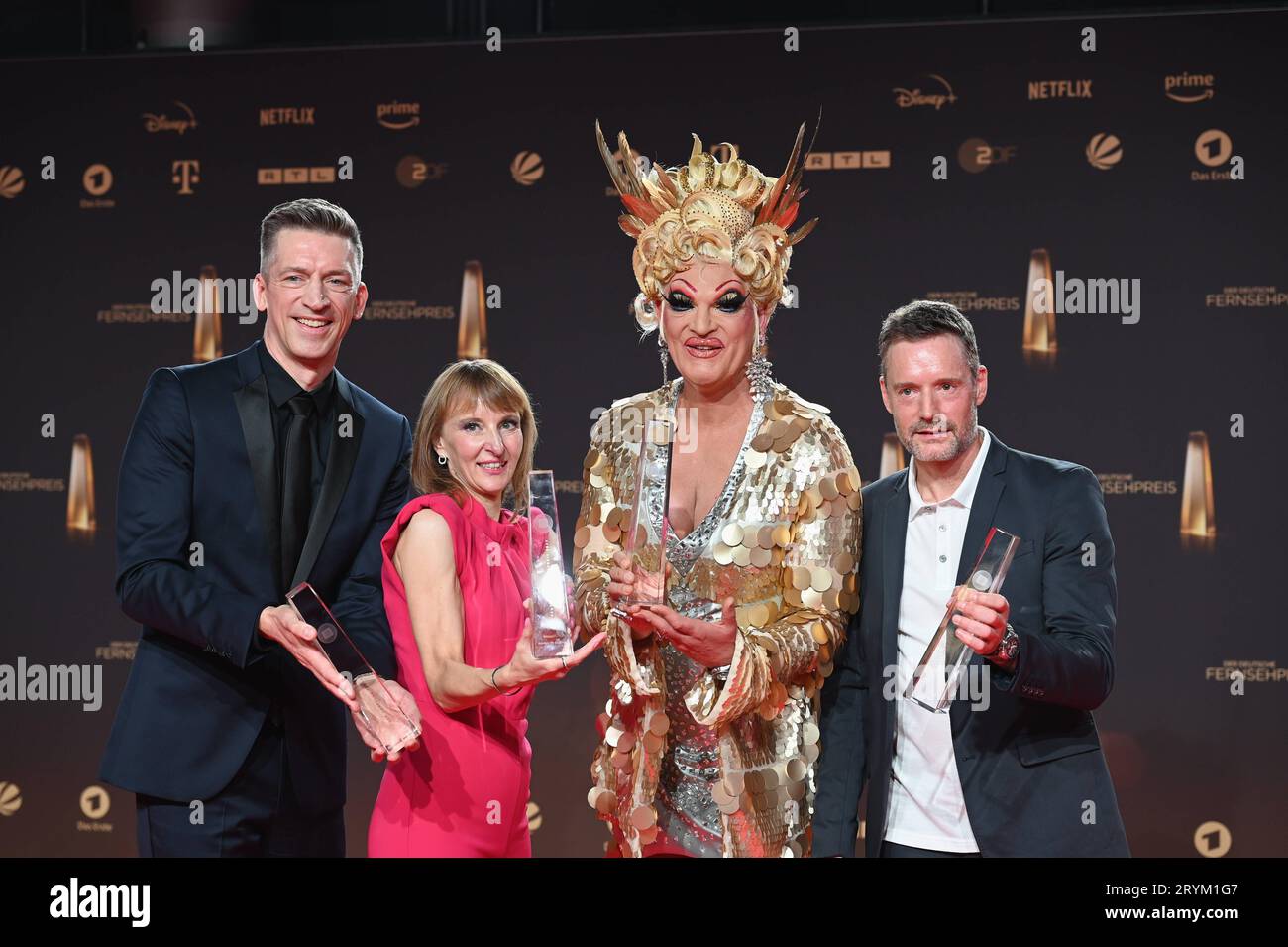 Preistraeger Moderator Steffen HALLASCHKA, seine Frau Anne Katrin ...