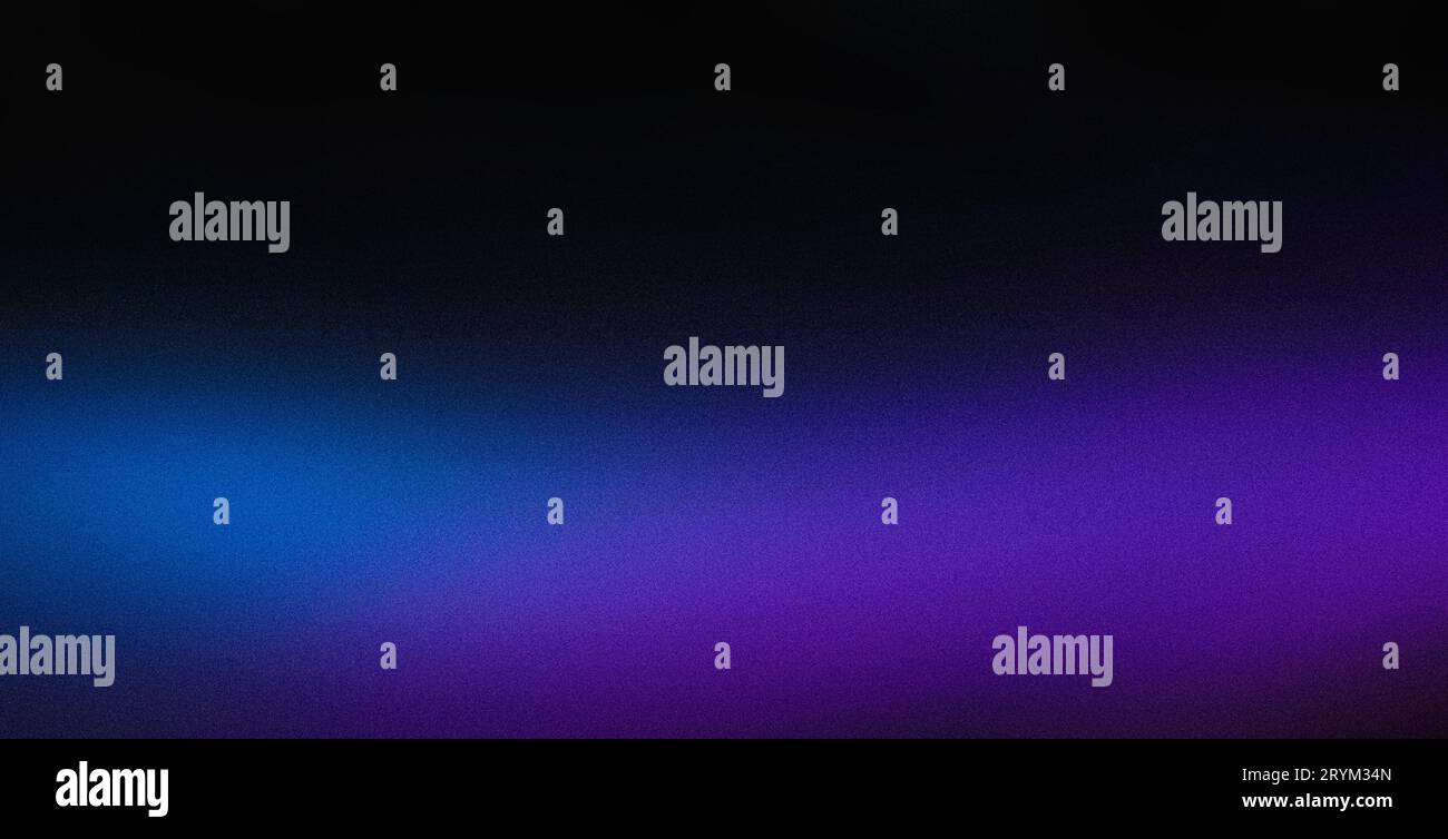 Dunkelblauer violetter verlaufender Hintergrund, körniger Textureffekt, abstraktes Webbanner-Design, Kopierbereich Stockfoto