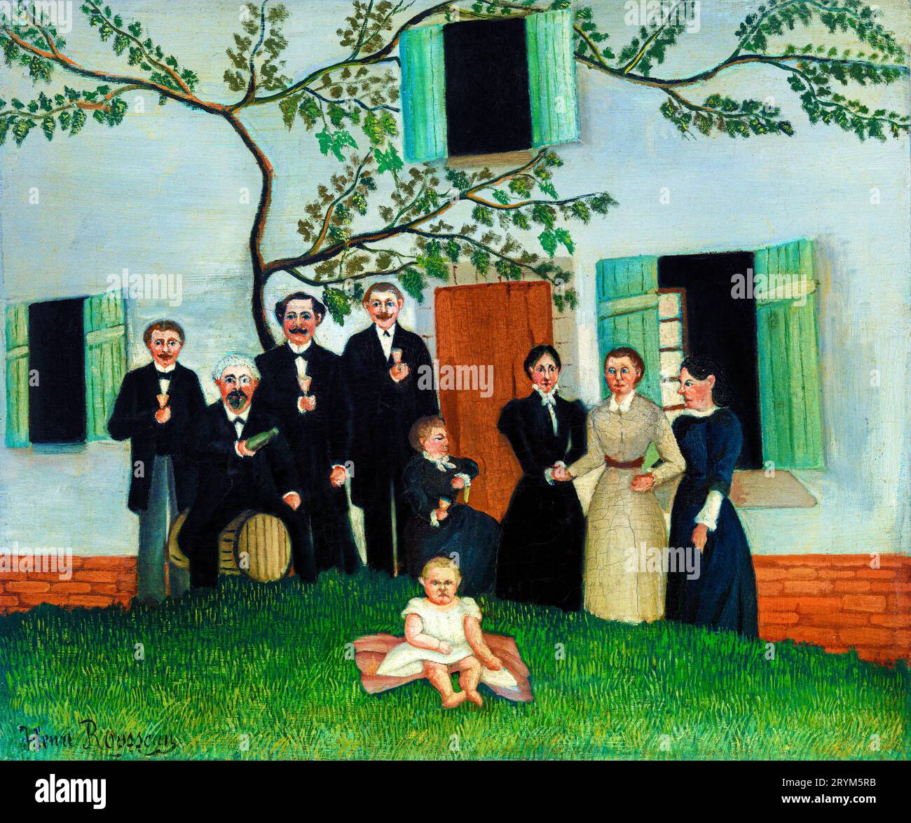 Die Familie von Henri Rousseau. Original von der Barnes Foundation. Stockfoto