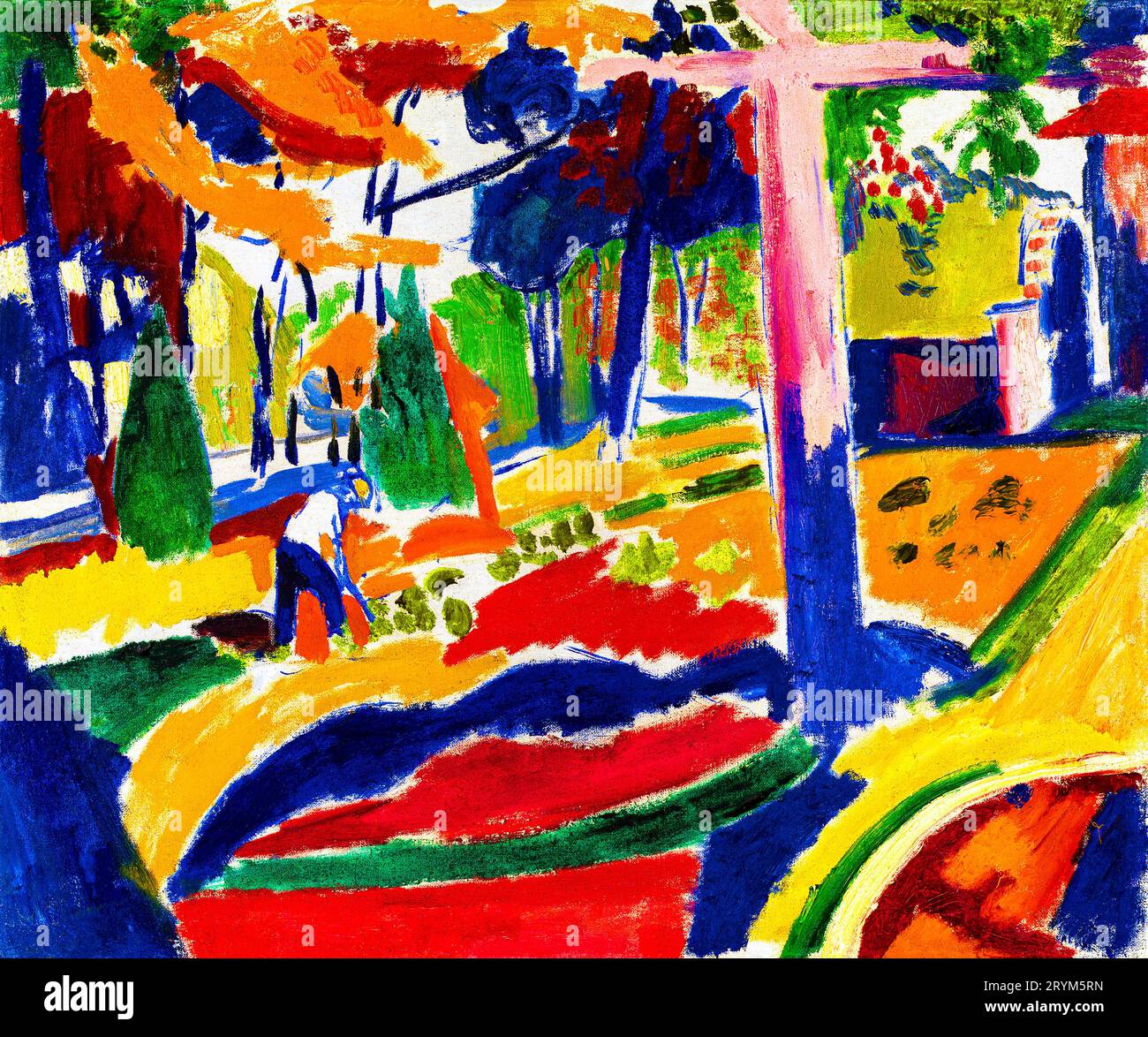 Gartengemälde in hoher Auflösung von Henry Lyman Sayen. Stockfoto