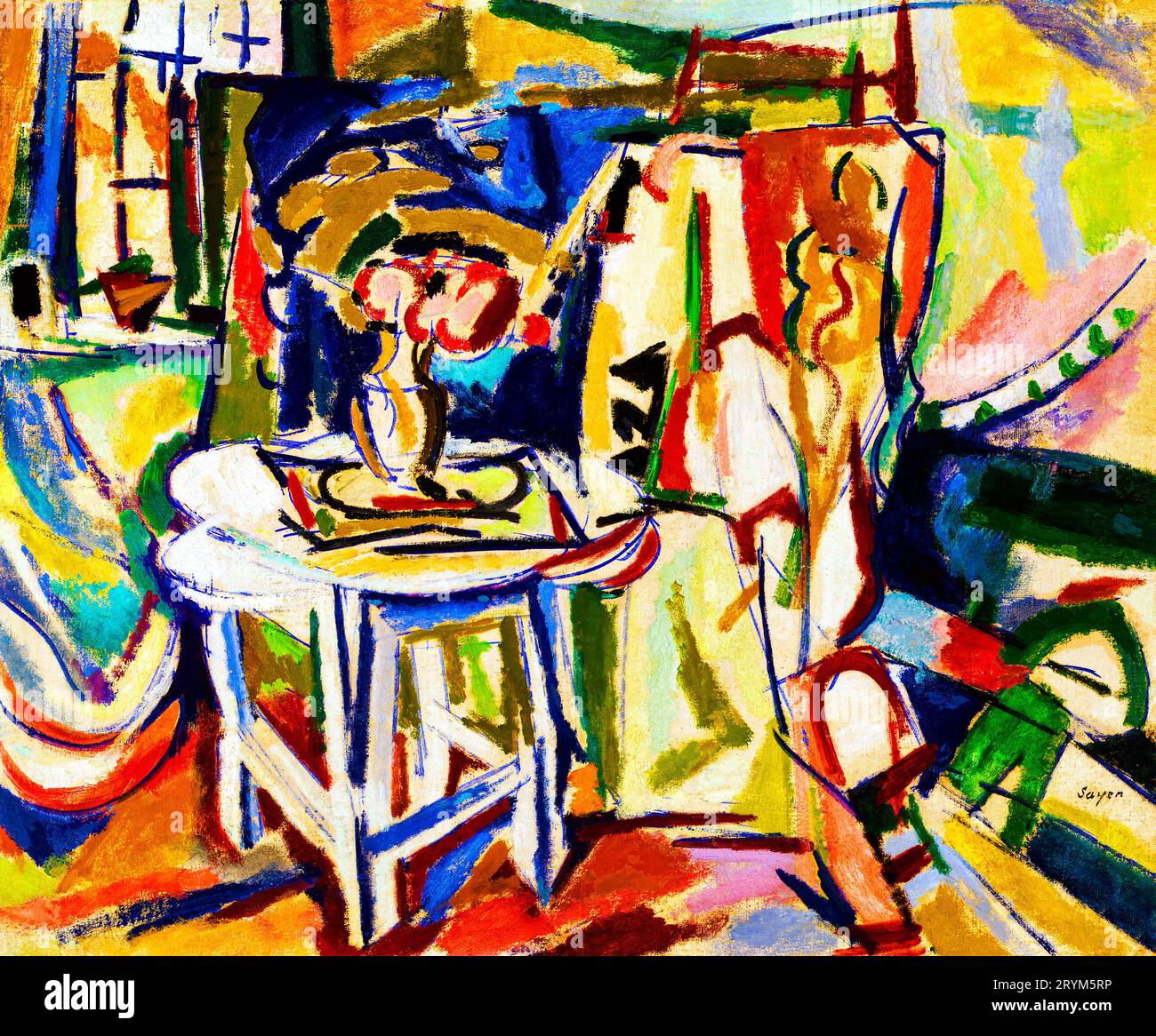 Innenmalerei in hoher Auflösung von Henry Lyman Sayen. Stockfoto