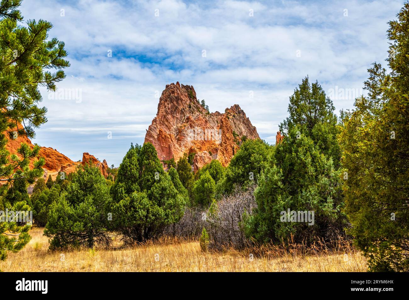 Felsige Landschaft in Colorado Springs, Colorado Stockfoto