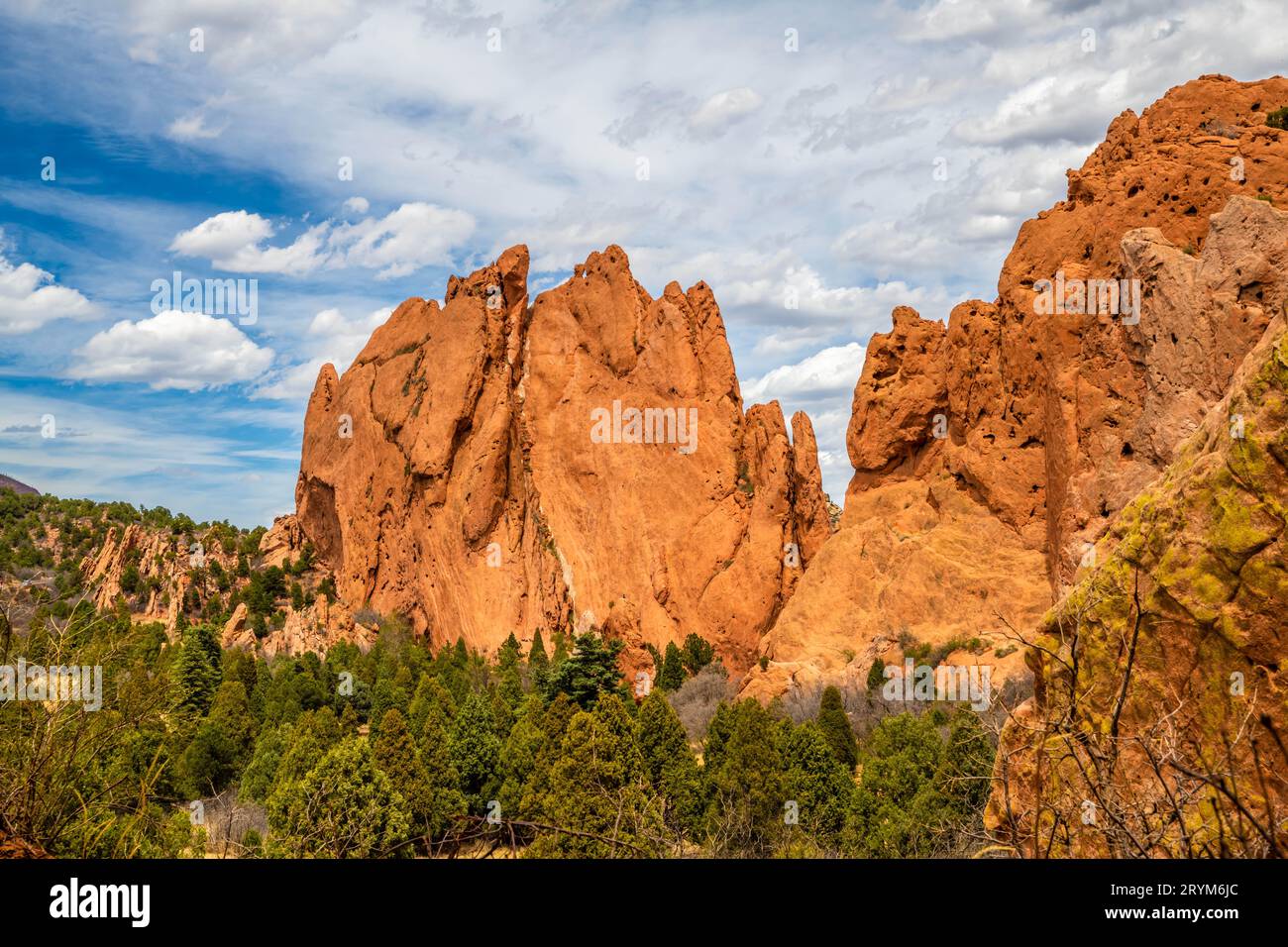 Felsige Landschaft in Colorado Springs, Colorado Stockfoto