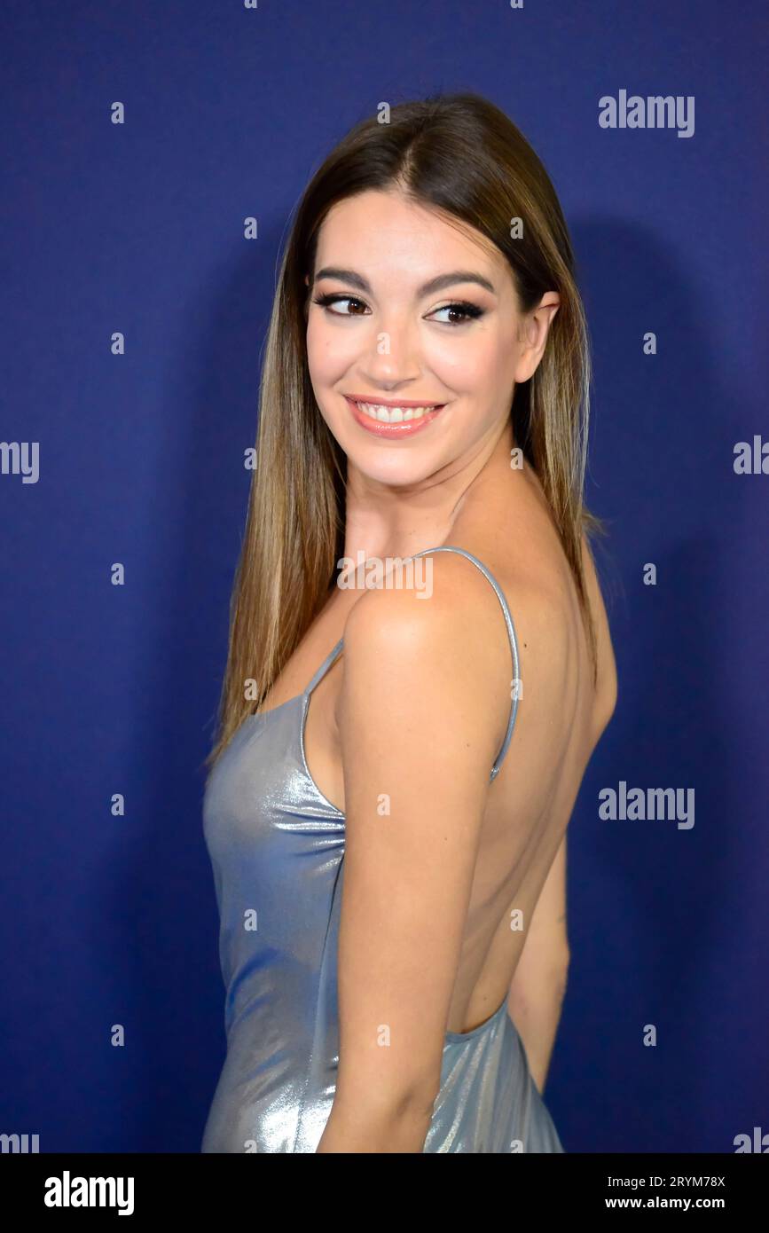 ANA Guerra, Darstellerin des Disney Galakonzerns zum 100-jährigen Bestehen im Königlichen Theater (Teatro Real de Madrid), Madrid Spanien. Stockfoto