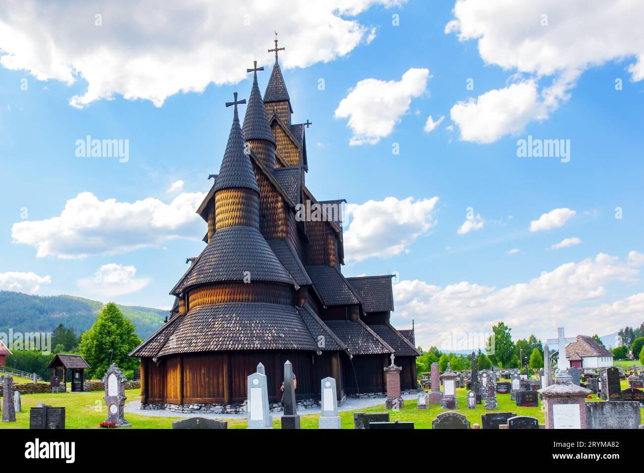 Die wunderschöne Kirche in Norwegen Stockfoto