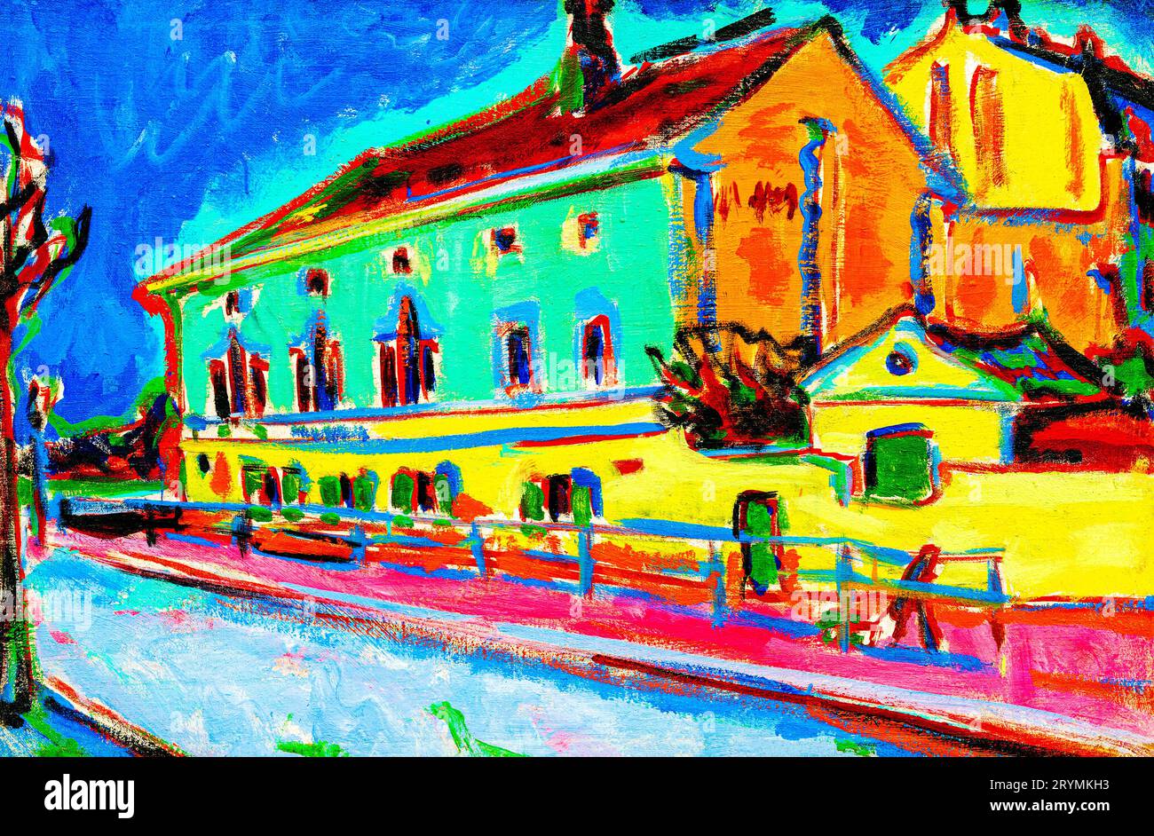 Tanzsaal Bellevue, Vorsatzmalerei in hoher Auflösung von Ernst Ludwig Kirchner. Stockfoto