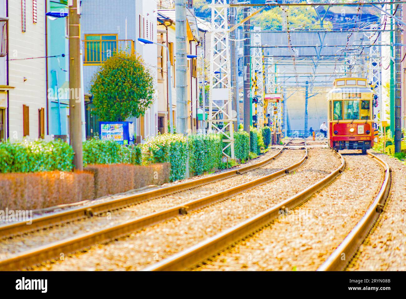 Toden Arakawa-Linie Stockfoto