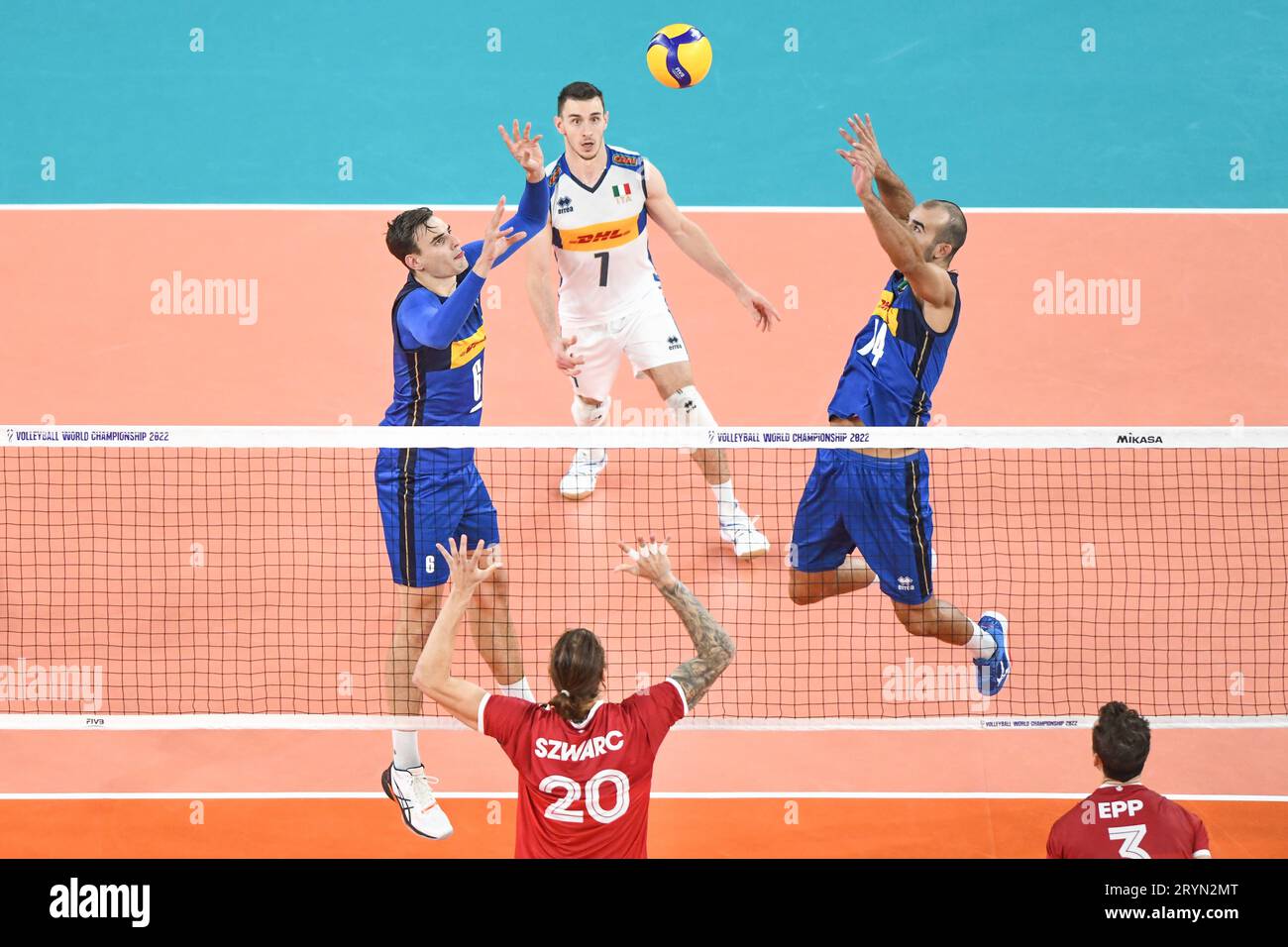 Simone Gianelli, Gianluca Galassi (Italien). Volleyball-Weltmeisterschaft 2022. Stockfoto