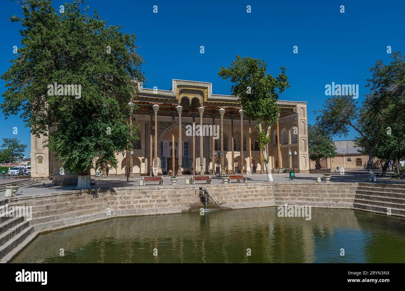 Bolo Hauz Moschee, Buchara, Usbekistan Stockfoto