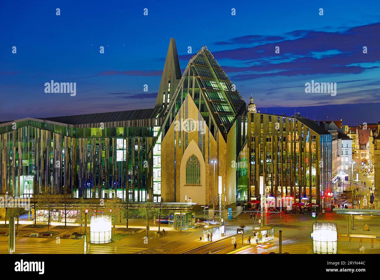 Neues Augusteum und Paulinum, Hauptgebäude der Universität Leipzig, Sachsen, Deutschland, Europa Stockfoto