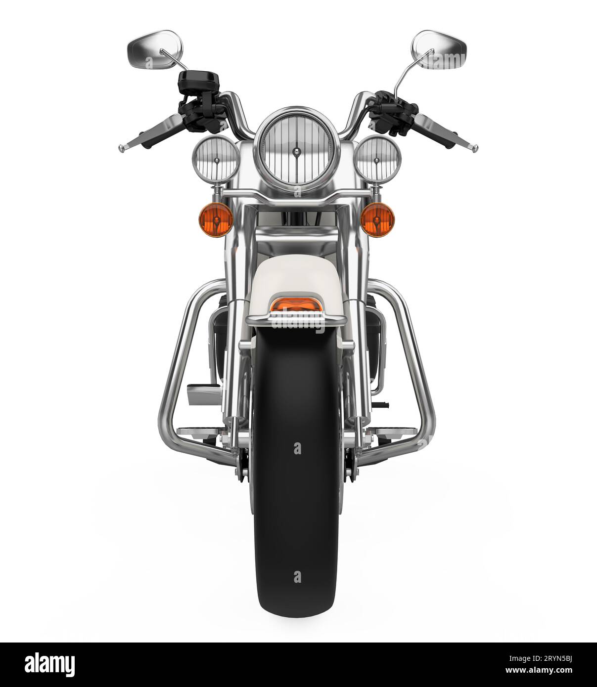 Motorrad isoliert auf weißem Hintergrund Stockfoto