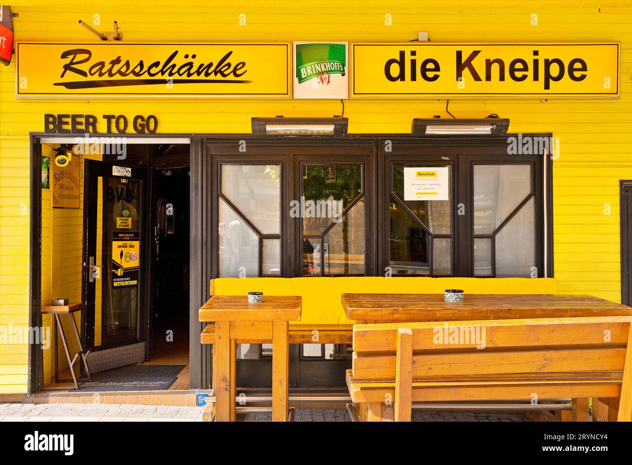 Ratschaenke, Kultpub, Borussia Dortmund Spiele werden hier live gezeigt, Dortmund, Deutschland, Europa Stockfoto