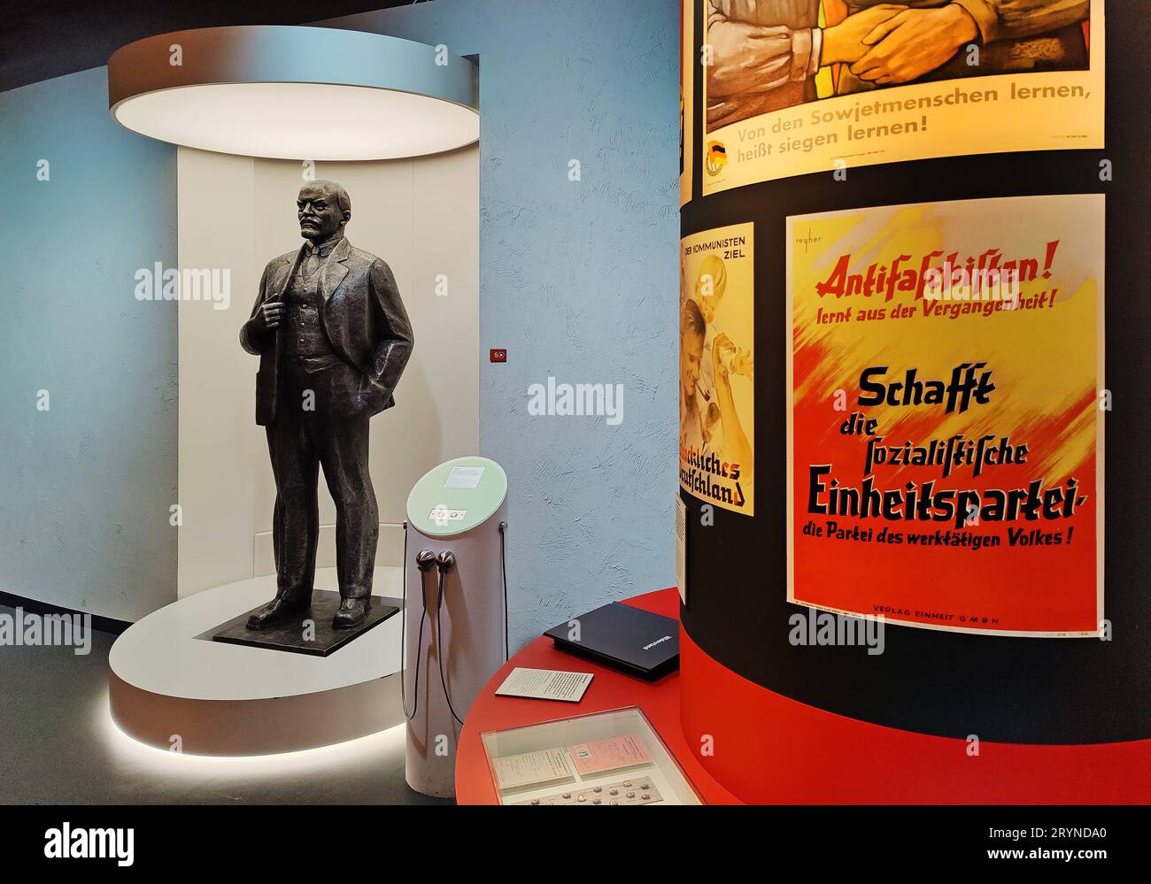 Werbung für die Sozialistische Einheitspartei, Forum für Zeitgeschichte Leipzig, Sachsen Stockfoto