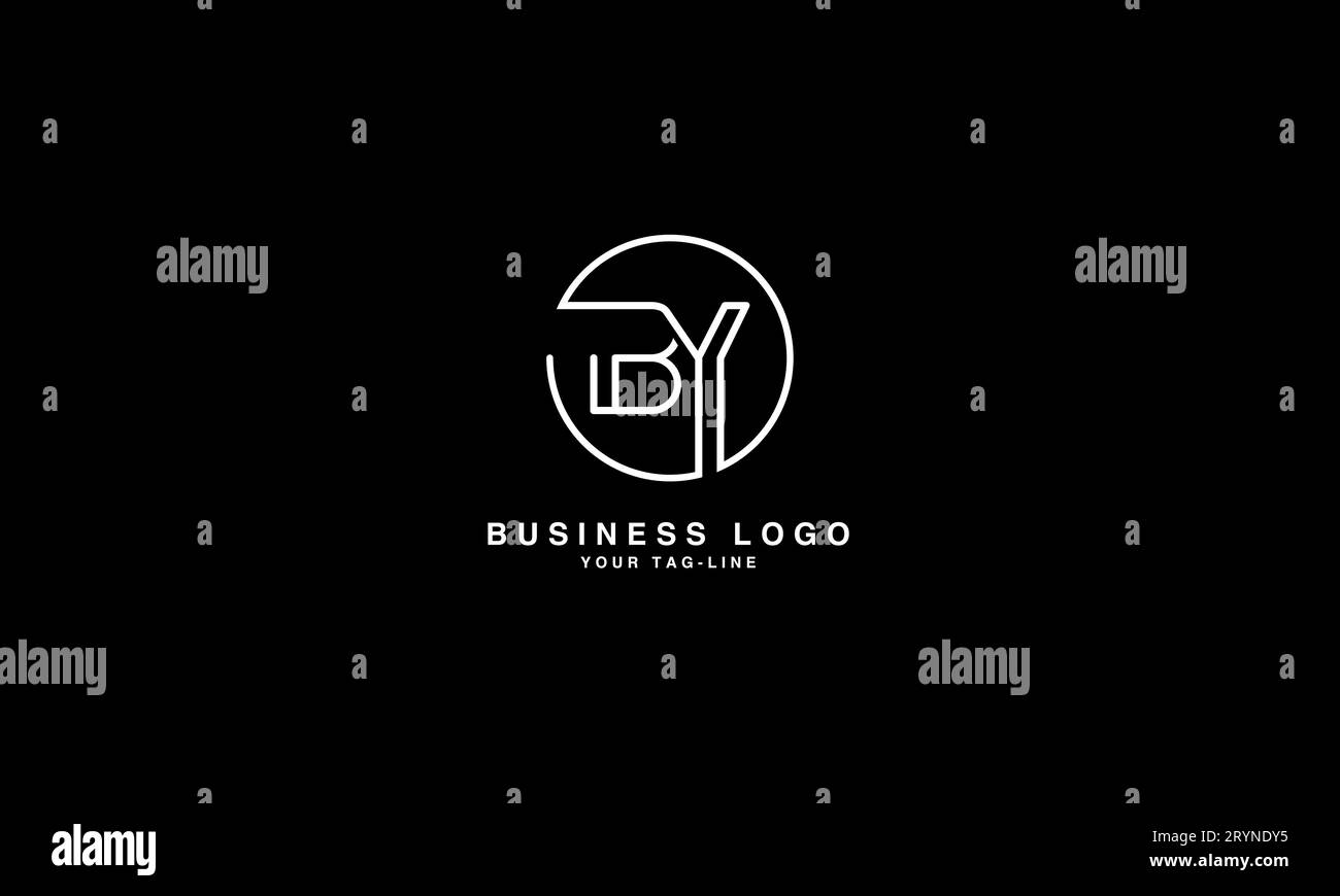 YB, VON abstrakten Buchstaben Logo Monogramm Stock Vektor
