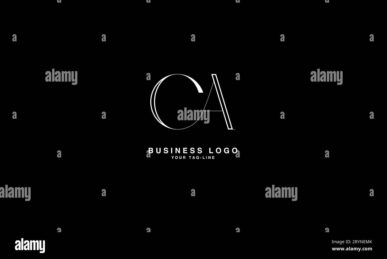 CA, AC, abstrakte Buchstaben Logo-Monogramm Stock Vektor