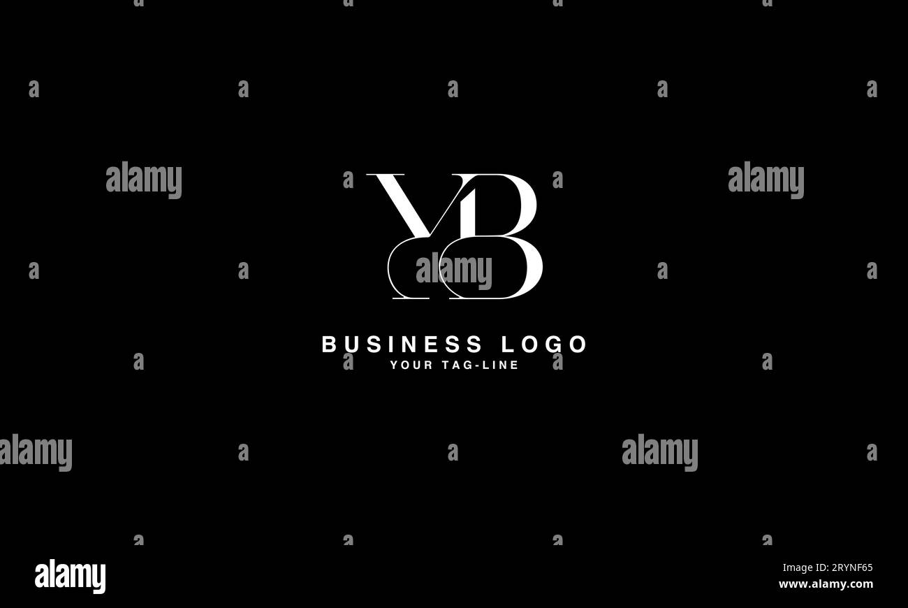 YB, VON abstrakten Buchstaben Logo Monogramm Stock Vektor