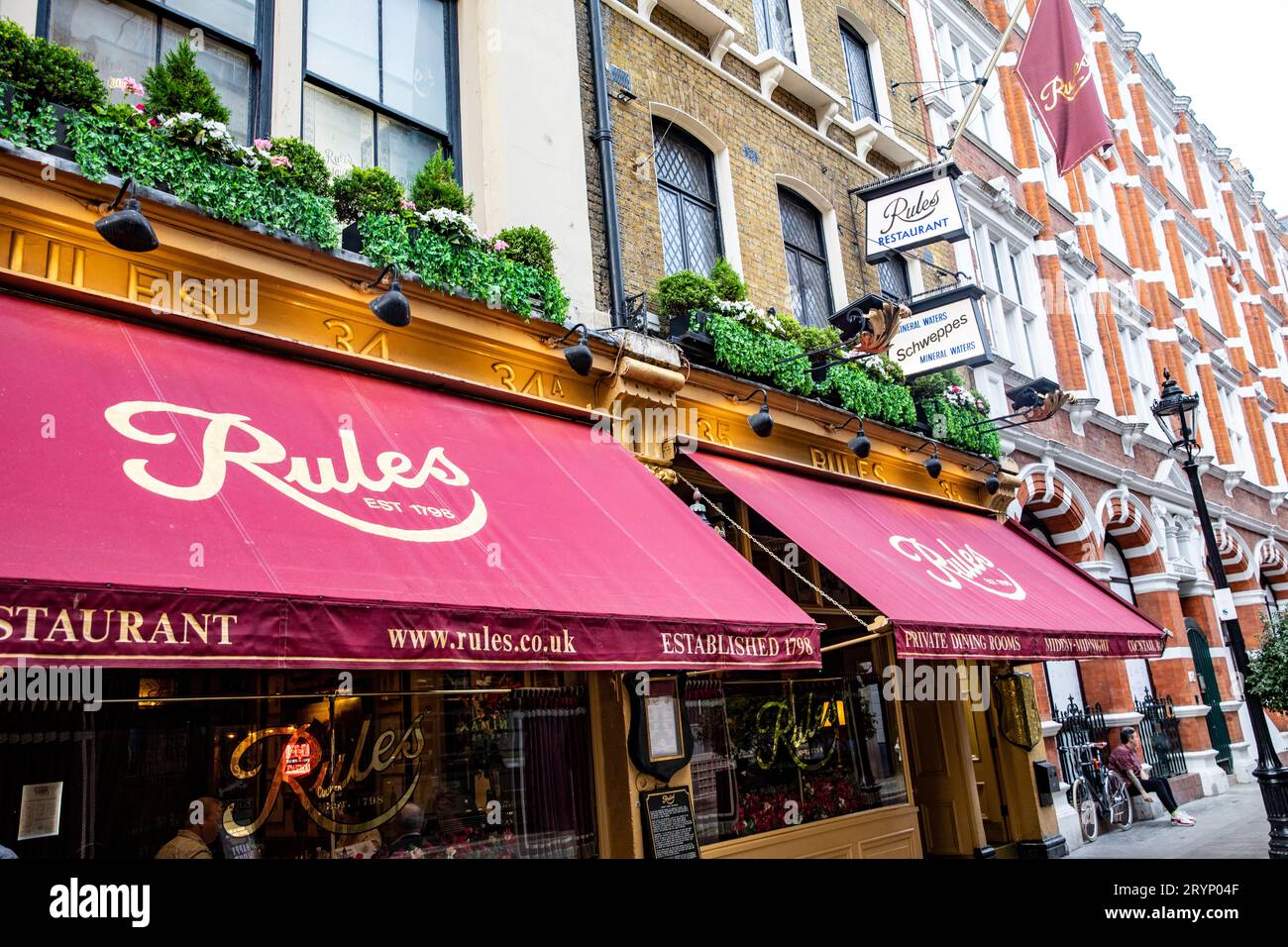 Rules Restaurant im Maiden Lane Covent Garden London, Londons ältestes Restaurant, England, Großbritannien, september 2023 Stockfoto
