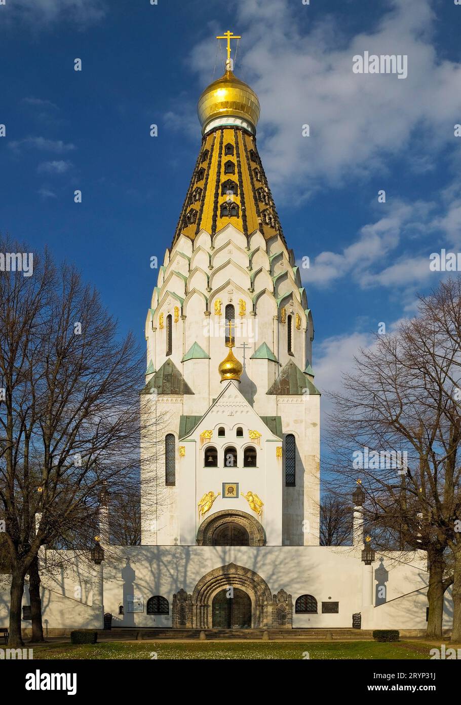 Russische Gedächtniskirche, Russisch-Orthodoxe Kirche, Leipzig, Sachsen, Deutschland Europa Stockfoto