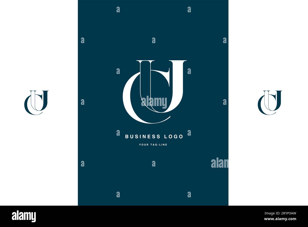 CU, UC, Logo-Monogramm mit abstrakten Buchstaben Stock Vektor