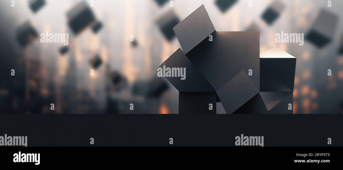 Abstrakte 3D-Konstruktion Stockfoto