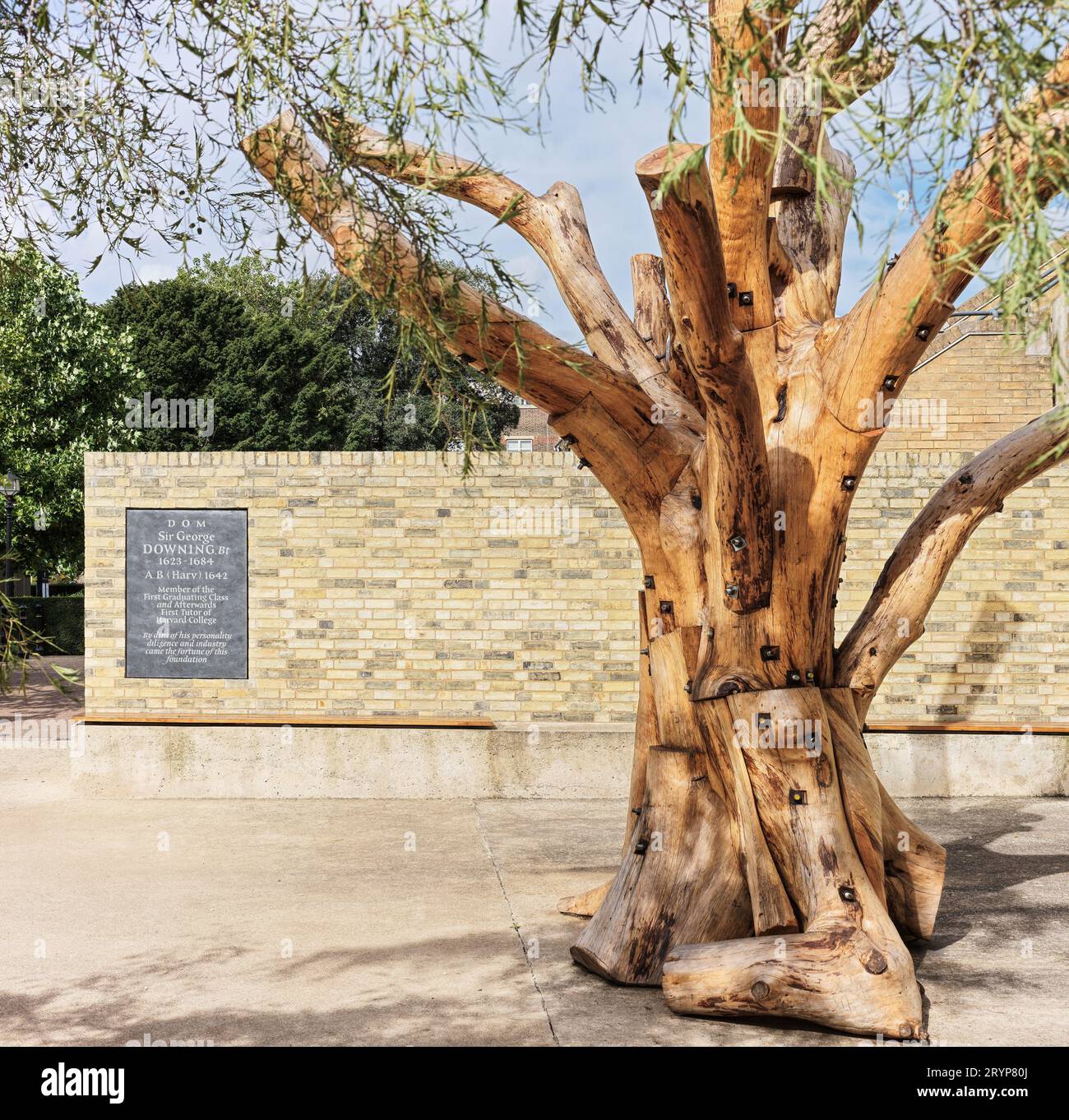 Der Baum der Zederne 2022 des chinesischen Künstlers Ai Weiwei im First Court am Downing College, University of Cambridge, England. Stockfoto