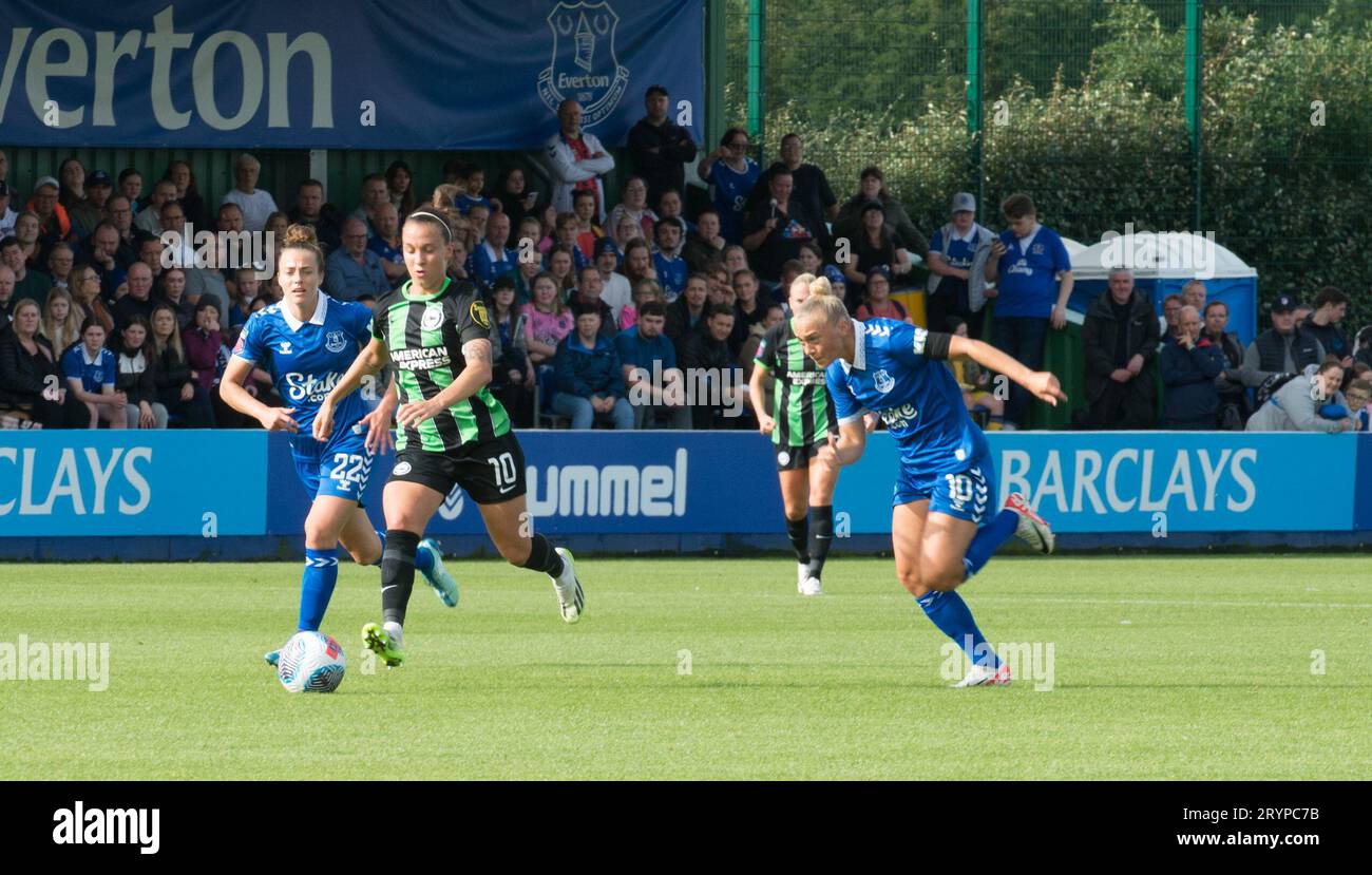 WSL Everton V Brighton & Hove Albion, ein Heimspiel für Everton. Ein Sieg für Brighton 2:1. Walton Park Stadium (Terry Scott/SPP) Credit: SPP Sport Press Photo. Alamy Live News Stockfoto