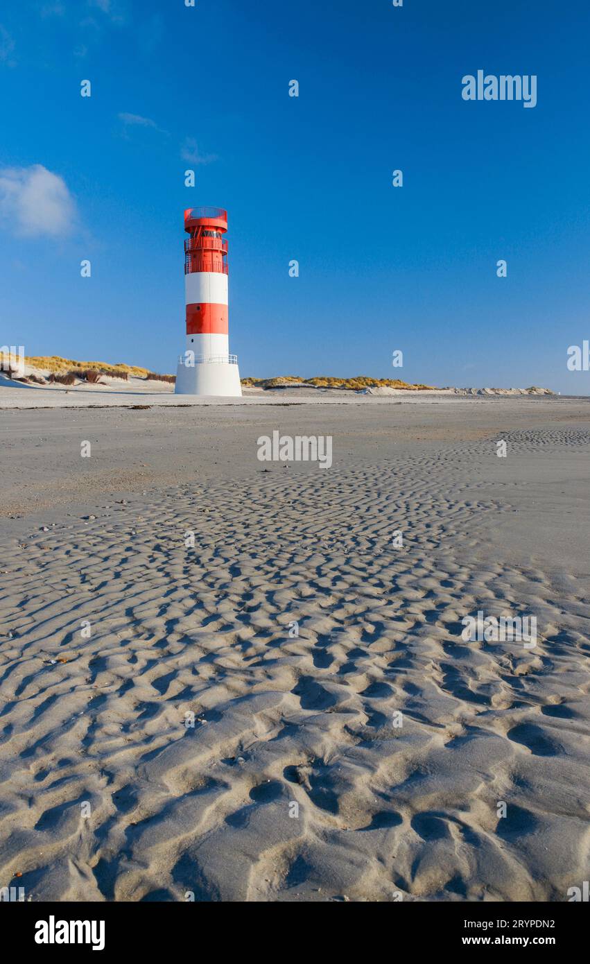 Leuchtturm auf der Insel Duene. Helgoland, Schleswig-Holstein, Deutschland Stockfoto