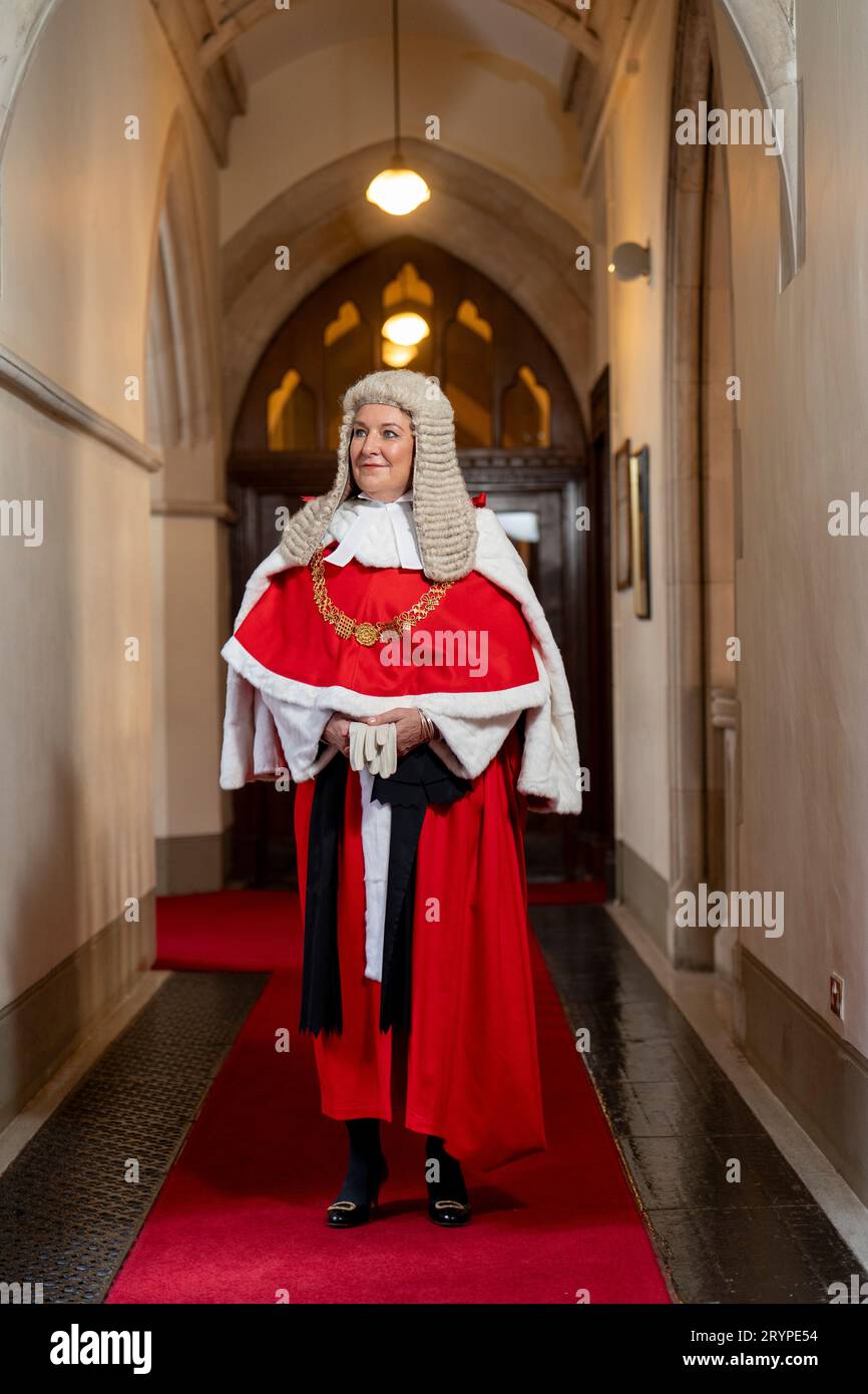 Die neue Lord Chief Justice, Dame Sue Carr, an den Royal Courts of Justice im Zentrum Londons. Bilddatum: Montag, 25. September 2023. Stockfoto