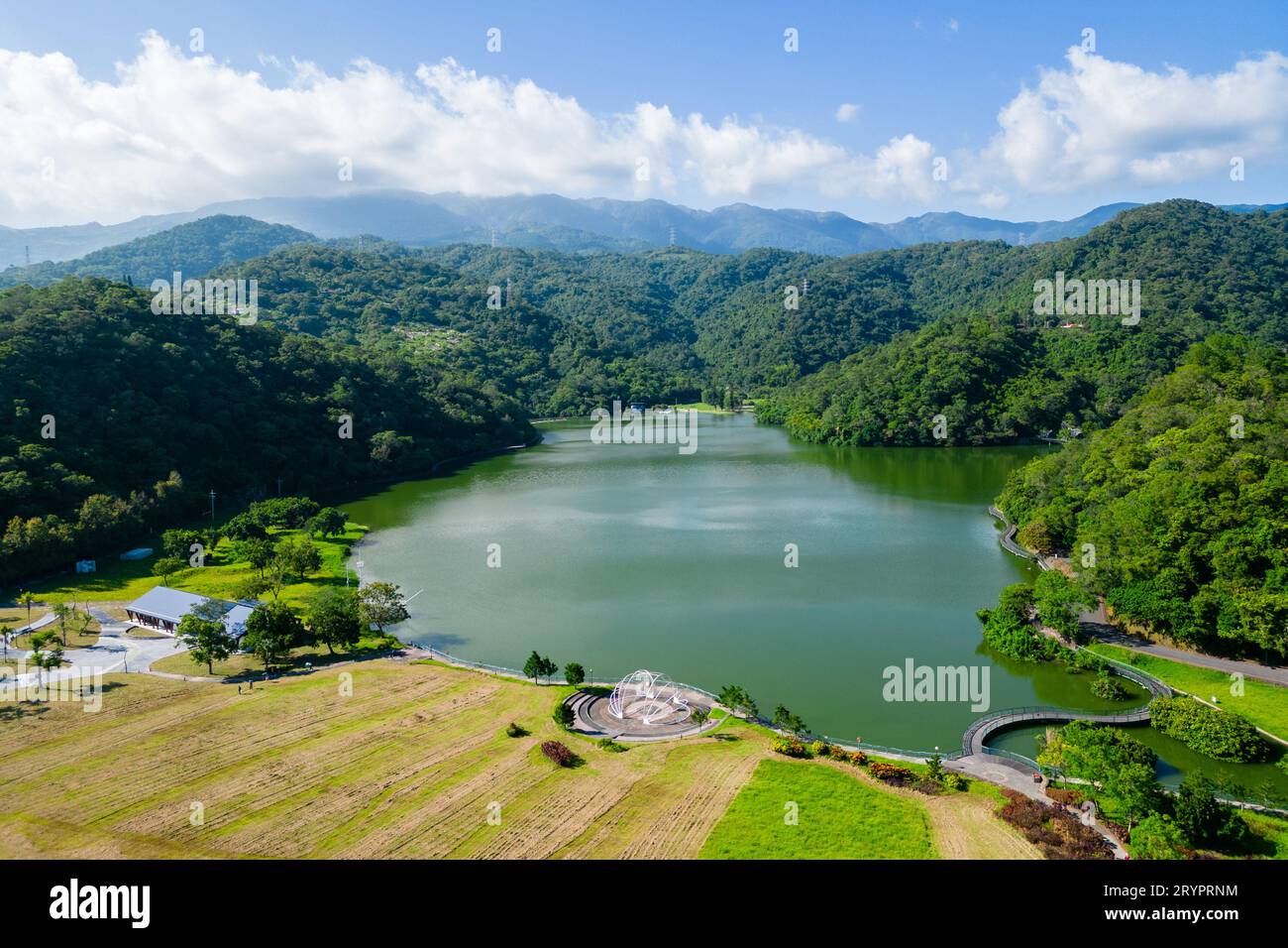 Landschaft des Longtan Sees, auch bekannt als Dapo See, in Yilan, Taiwan Stockfoto