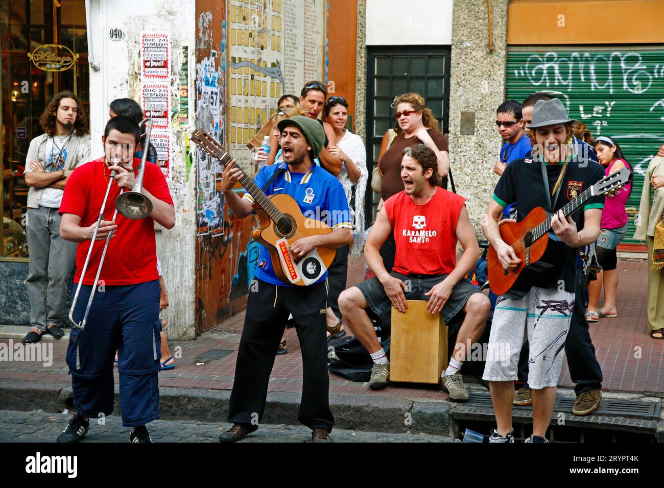 Straßenkünstler in Buenos Aires. Stockfoto