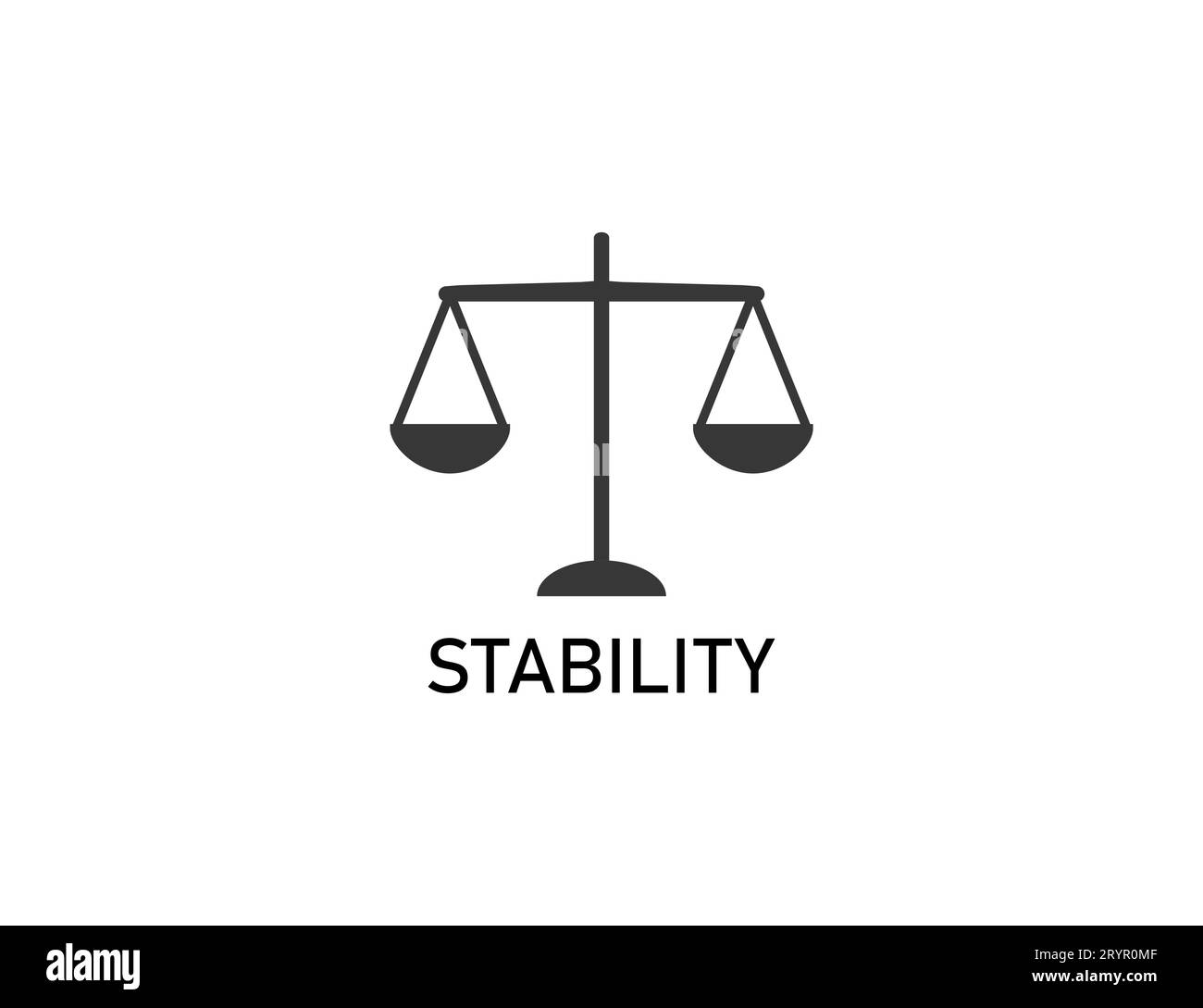 Vektorillustration. Symbol für die Harmonie der Stabilitätsbalance Stock Vektor