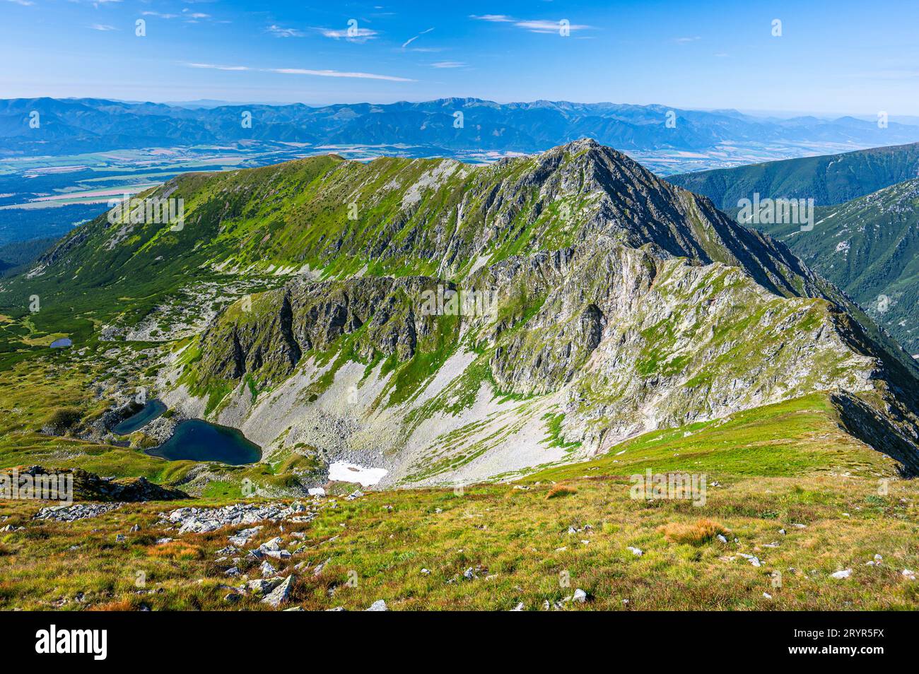Der Berg Nizna Bystra, Westliche Tatra. Stockfoto