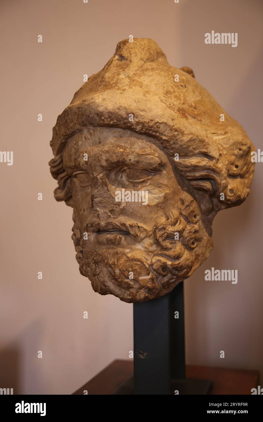 Leiter des Mars. Spätes 1.-frühes 2. Jahrhundert n. Chr. Marmor. Barracco Museum of Antique Sculpture. Rom. Italien. Stockfoto