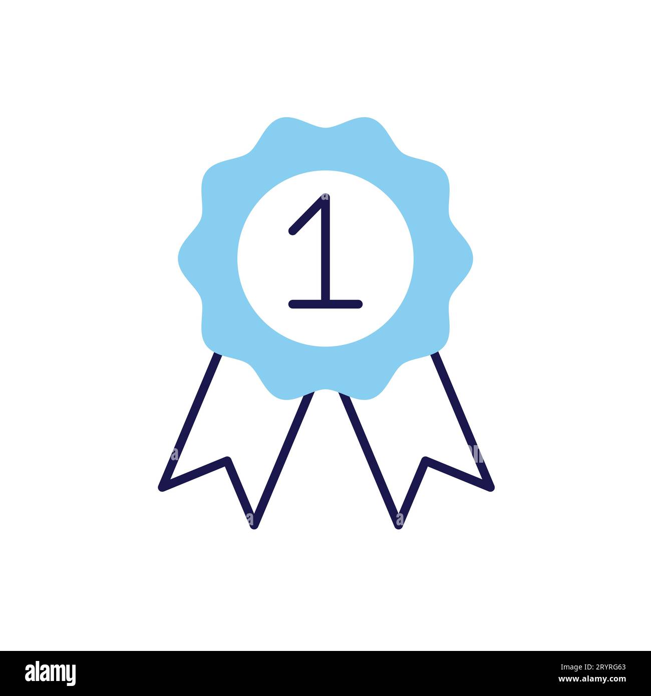 Symbol für Vektorenabzeichen mit Farbbändern Stock Vektor