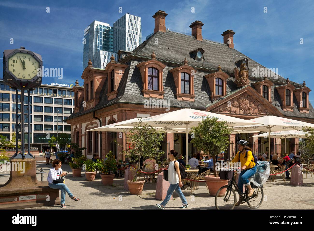 Barocke Hauptwache, heute cafÃ, Altstadt, Frankfurt am Main, Hessen, Deutschland, Europa Stockfoto