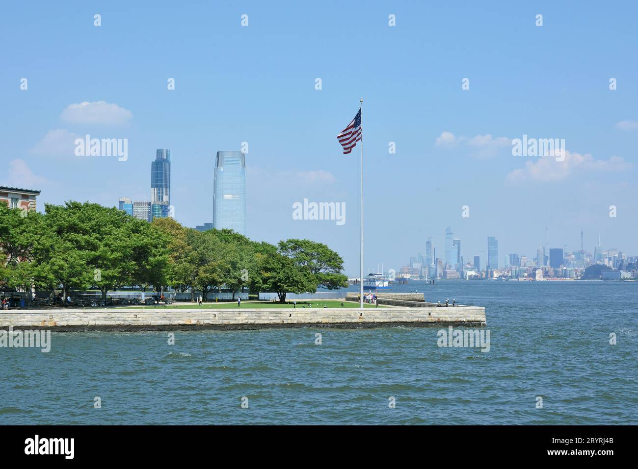 Ellis Island, das Symbol der amerikanischen Einwanderung und die Einwanderer, New York City. USA Stockfoto