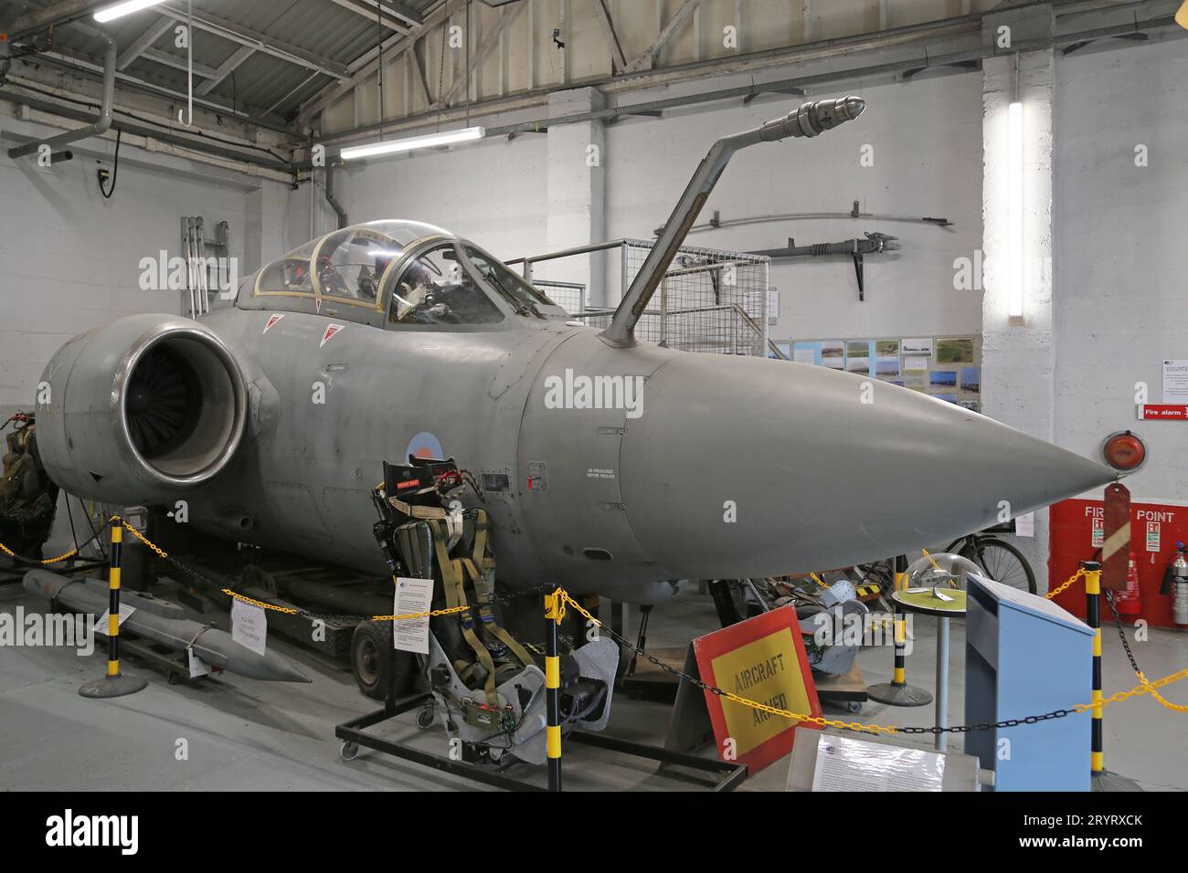 Blackburn Buccaneer Cockpit Sektion, RAF Manston History Museum, Manston, Ramsgate, Isle of Thanet, Kent, England, Großbritannien, Europa Stockfoto
