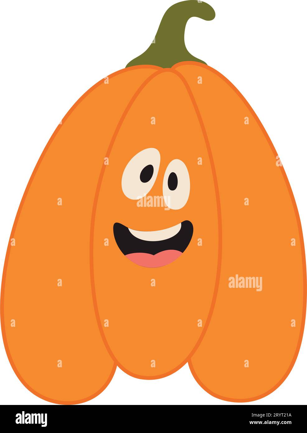 Niedlicher Halloween-Buchstabe Ein Kürbischarakter. Lustige Kinder dekorative Beschriftung. Für T-Shirt, Kindergartendekoration, Babydusche, Grußkarte Stock Vektor