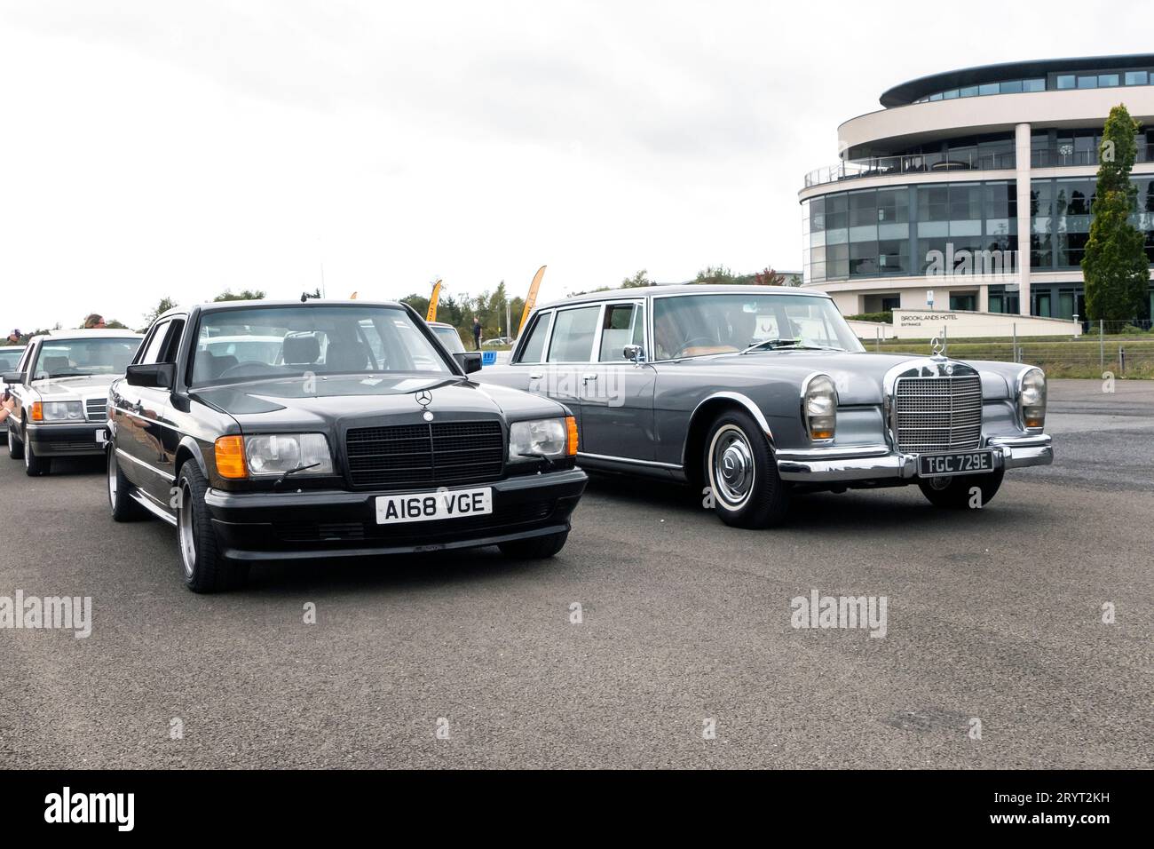 Mercedes-Benz UK Rallye bei Mercedes-Benz World Brooklands Surrey UK Stockfoto