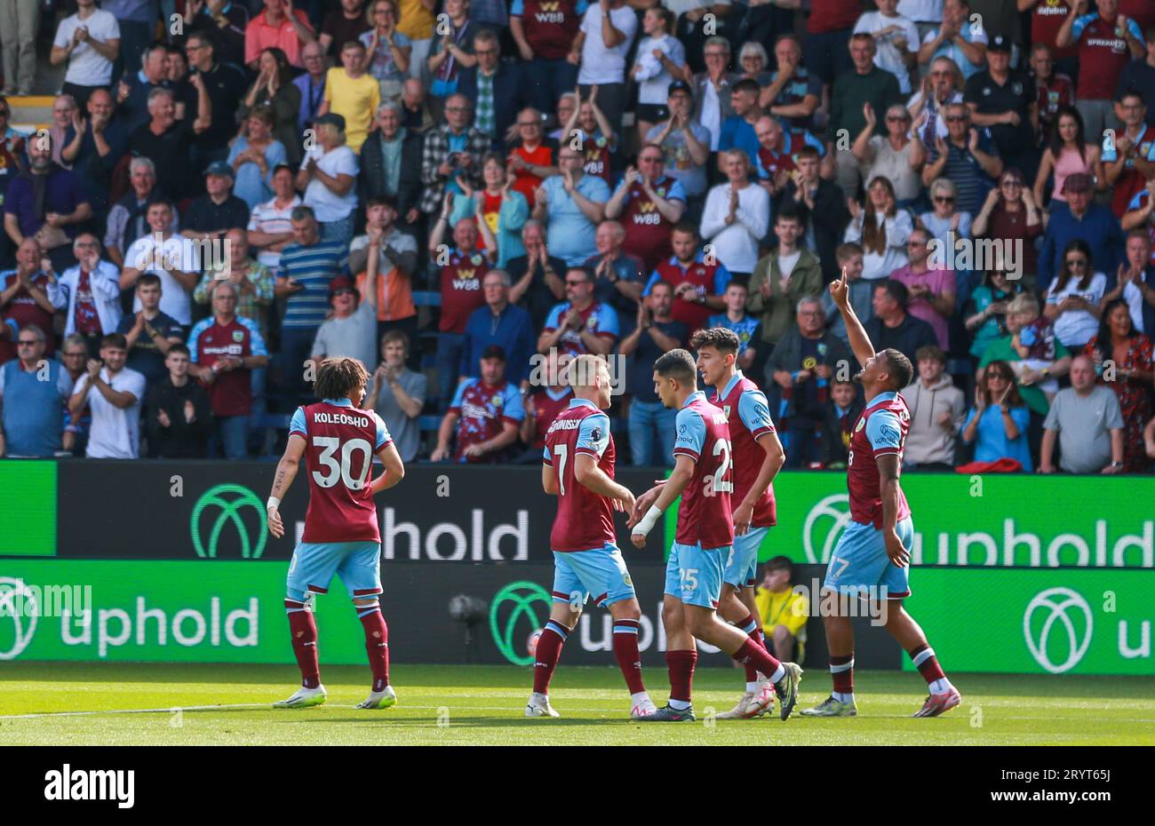 Burnley FC gegen Tottenham Hotspur im Turf Moor für das Spiel der Premier League am 2. September 2023 Stockfoto