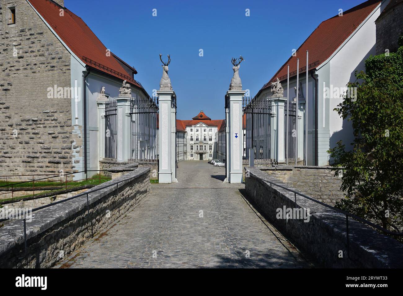 Schloss Hirschberg und Konferenzzentrum bei Beilngries im AltmÃ¼hl-Tal, Oberbayern Stockfoto