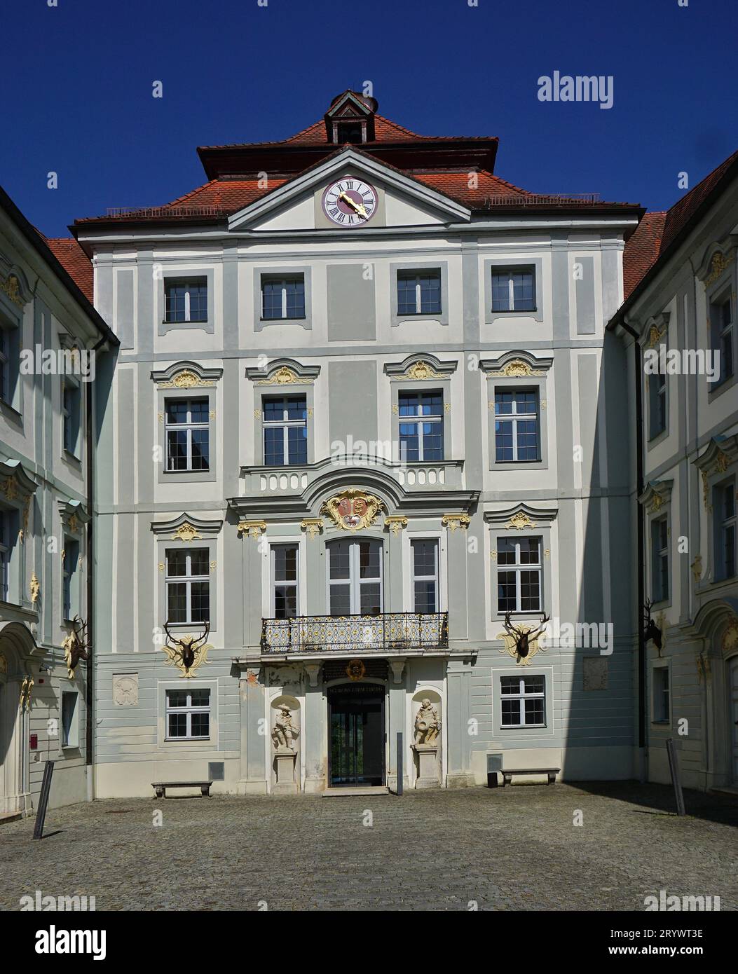 Schloss Hirschberg und Konferenzzentrum bei Beilngries im AltmÃ¼hl-Tal, Oberbayern Stockfoto