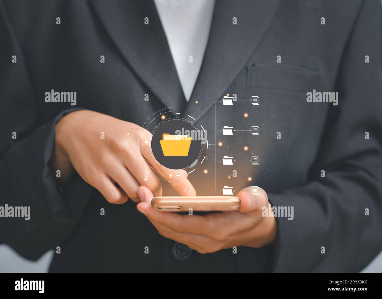 Dokumentenmanagementsystem (DMS) Stockfoto