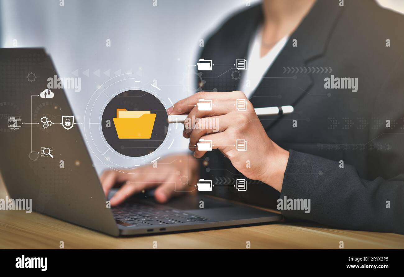 Dokumentenmanagementsystem (DMS) Stockfoto