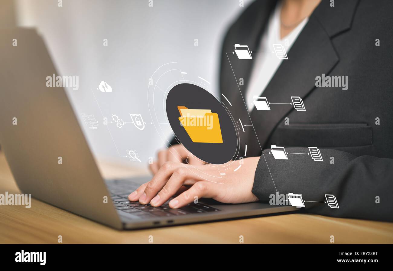 Dokumentenmanagementsystem (DMS) Stockfoto